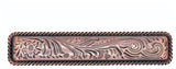 Small Engraved Flower Pull, Satin Copper Ox