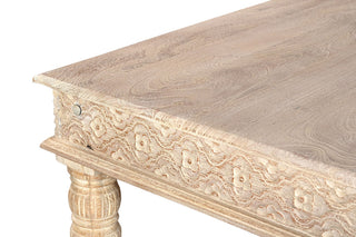 Wiley Carved Dining Table, White, 84" W