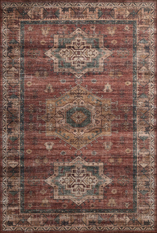 Loloi Washable Anniston Spice/Multi Rug, 5'x7'6"