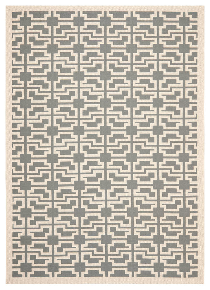 Safavieh Courtyard Cy6015-246 Geometric Outdoor Rug, Gray/Beige, 2'7"x5'0"