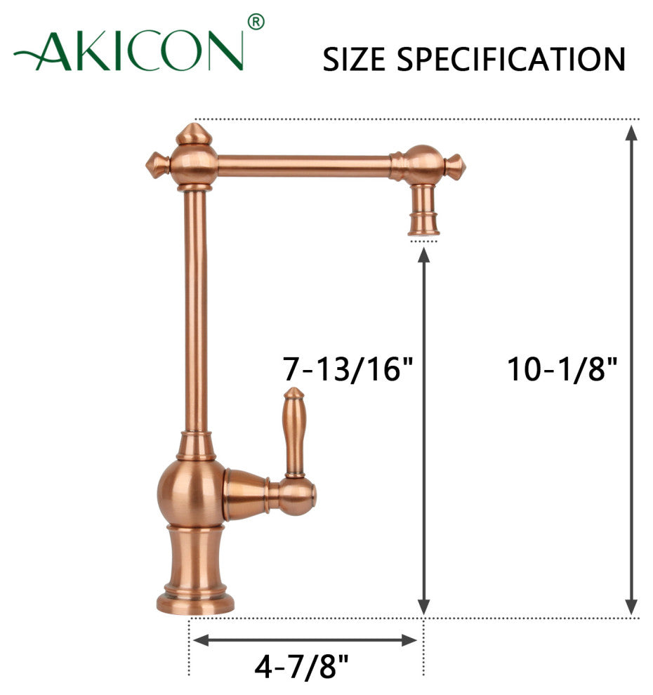 Akicon™ One-Handle Drinking Water Filter Faucet Water Purifier Faucet Copper