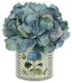 Hydrangea in a Glass Label Vase