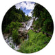Mae Klang Waterfall Thailand, Landscape Wall Round Metal Wall Art, 23"