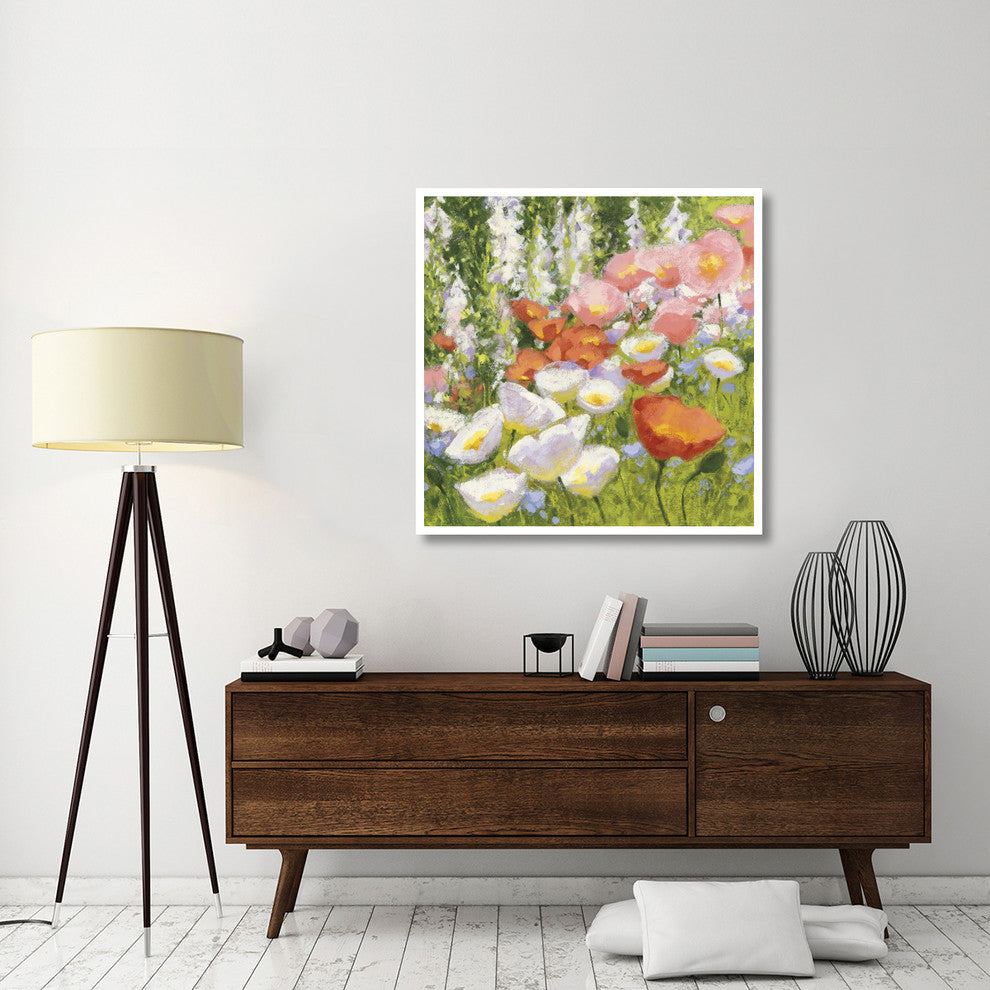 "Garden Pastels II" Digital Paper Print by Shirley Novak, 42"x42"