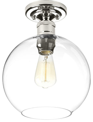 Hansford Collection 1-Light Flush Mount, Polished Nickel