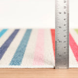 Dash & Albert Rainbow Stripe Multi Machine Washable Rug, Multi, 8' x 10'
