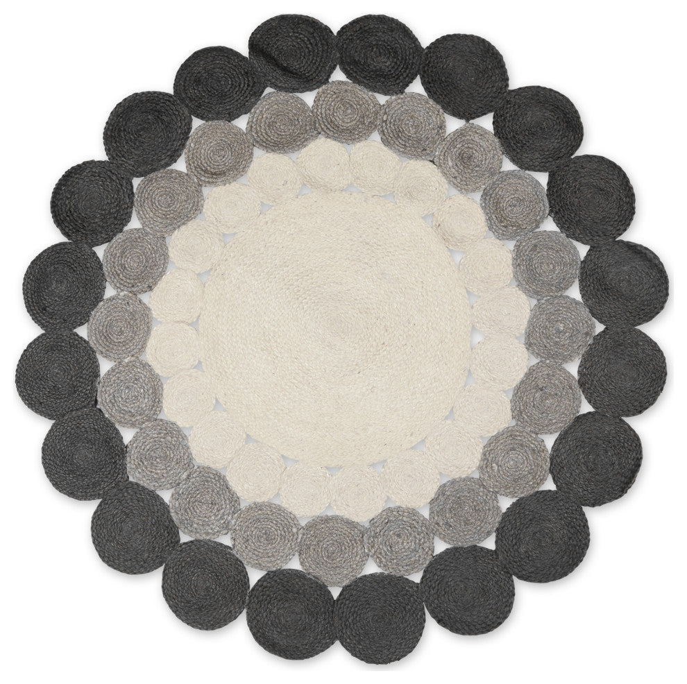 Gray Jute Braided Rug 4 Ft Round
