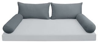 STYLE V2 Full Velvet Knife Edge Indoor Daybed Bolster Pillow |COVER ONLY| AD347