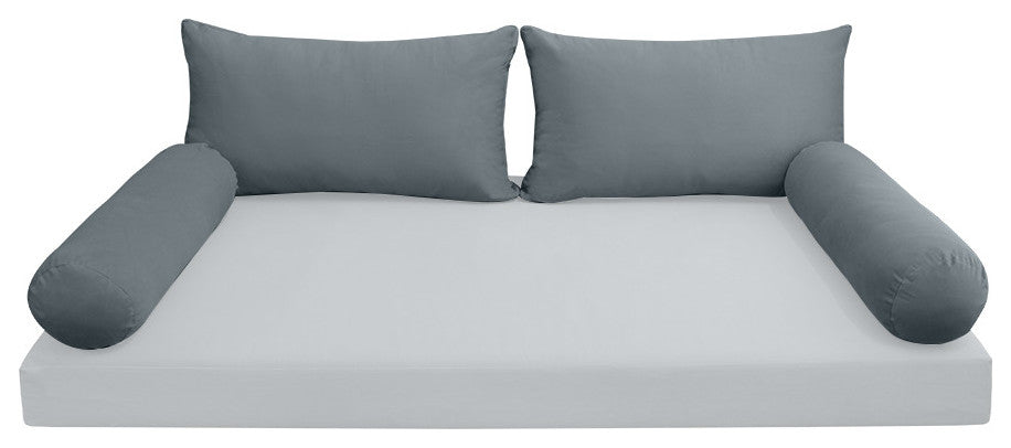 STYLE V2 Full Velvet Knife Edge Indoor Daybed Bolster Pillow |COVER ONLY| AD347