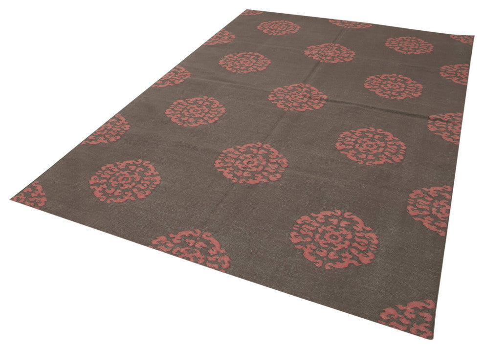 Rug N Carpet - Handmade Wool 6' 0'' x 8' 11'' Modern Design Dhurrie Kilim Rug