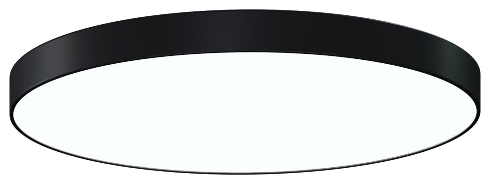 Sonneman 3748-30-30 Pi 30"W LED Flush Mount Drum Ceiling Fixture - Satin Black