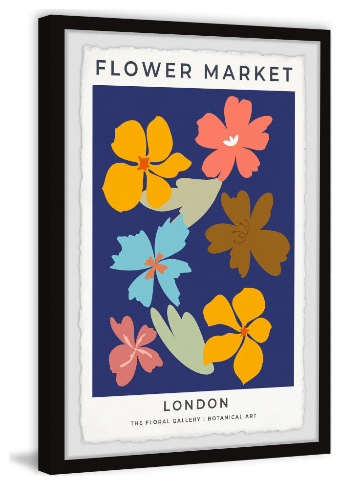 "Flower Market London" Framed Painting Print, 24x36