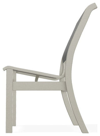 Leeward Sling Stackable Outdoor Dining Chair, Anchor/Storm