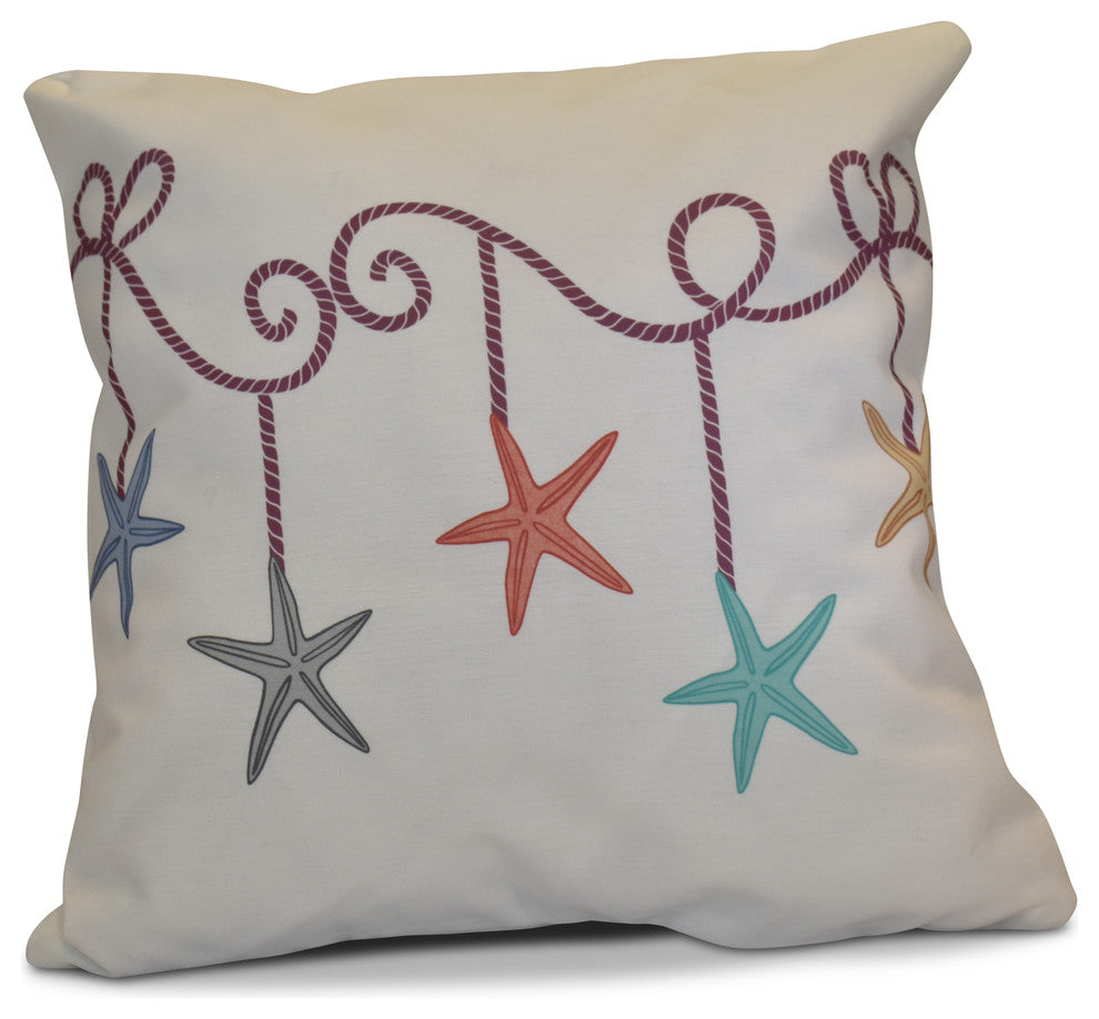 Decorative Holiday Pillow Geometric Print, Purple, 26"x26"