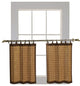 Versailles Bamboo Wood Ring Top Tier Set, 24"x24" Colonial
