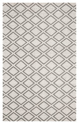 Safavieh Micro-Loop Collection MLP514 Rug, Silver/Dark Grey, 5' X 8'