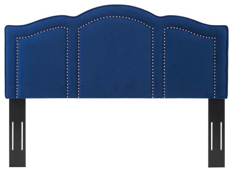 Headboard, Twin Size, Velvet, Blue Navy, Modern Contemporary, Bedroom Master