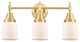Innovations 447-3W-SG-G51 3-Light Bath Vanity Light, Satin Gold