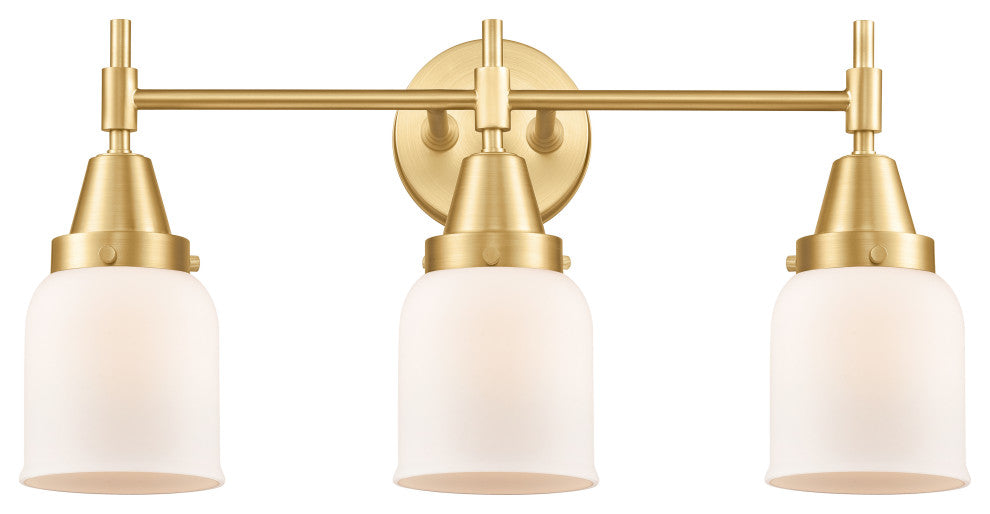 Innovations 447-3W-SG-G51 3-Light Bath Vanity Light, Satin Gold