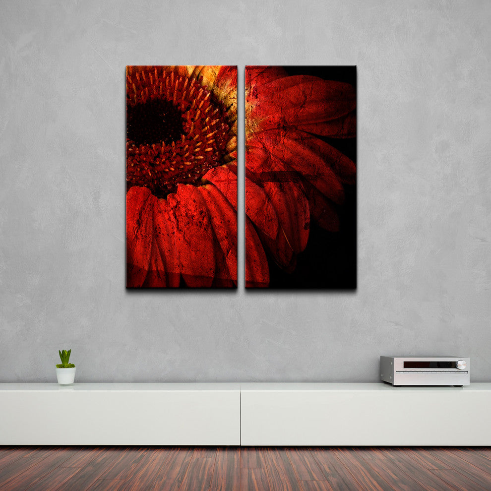 Gerber Daisy Canvas Wall Art, 2-Piece Set