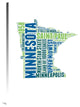 "Minnesota Word Cloud Map" Fine Art Print