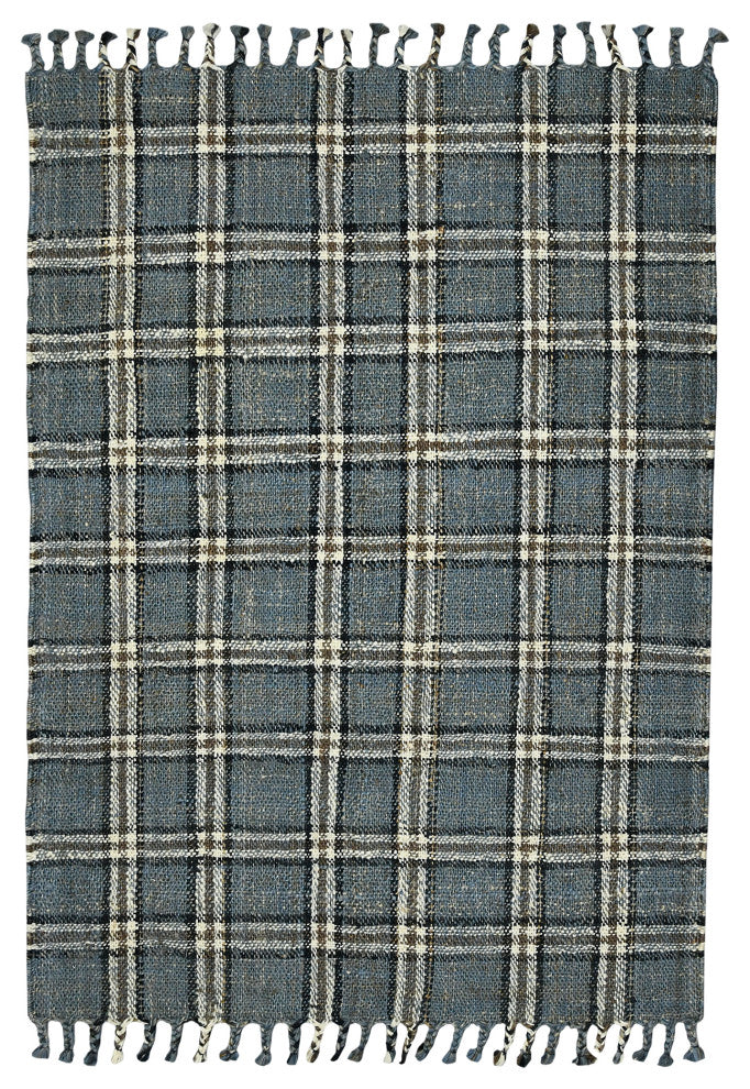 Hampton Okatan Area Rug, Blue, 2' x 3', Plaid