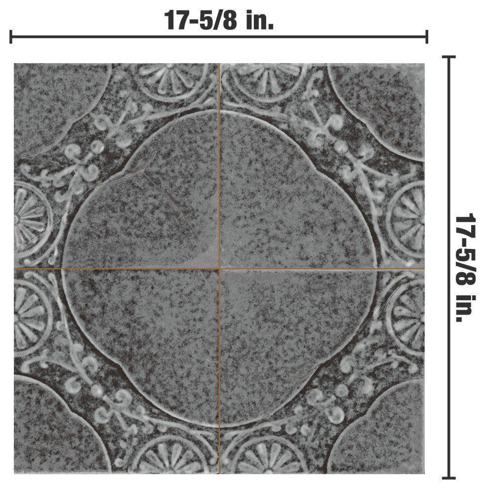 Kings Jaipur Black Ceramic Floor and Wall Tile
