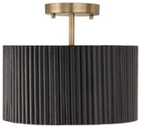 Capital Lighting 250711 Donovan 13"W Semi-Flush Drum Ceiling - Black Stain /