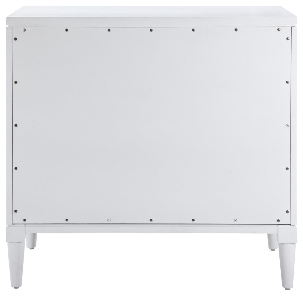 Uttermost 25382 Colby 36"W 3 Drawer Rubberwood Dresser - Crisp White