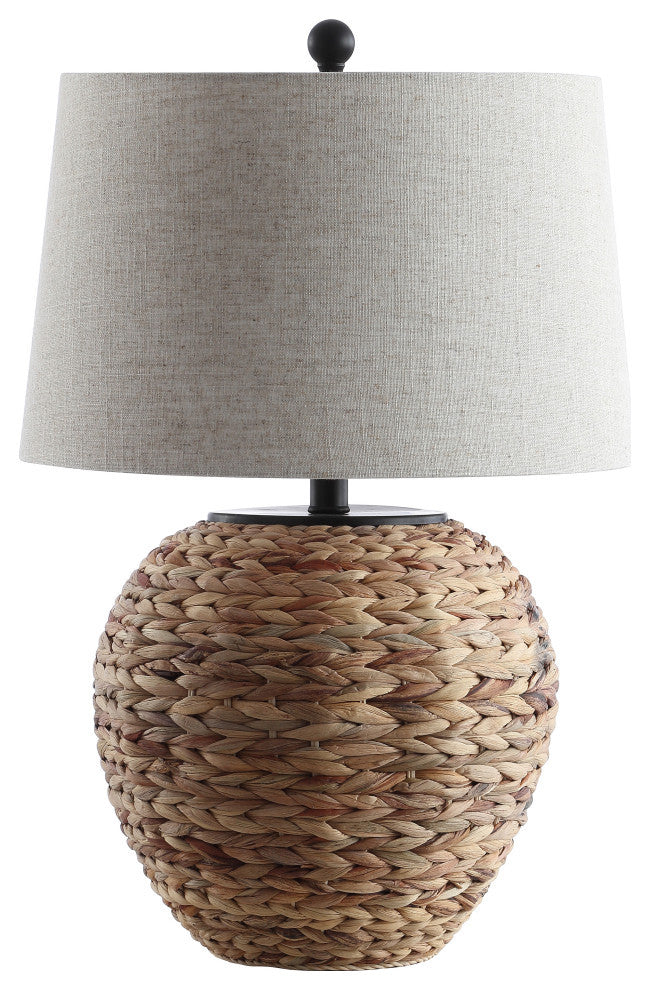 Alaro 24.5" Banana Leaf Basket LED Table Lamp, Natural
