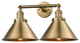 Briarcliff 2-Light Bath Fixture, Brushed Brass