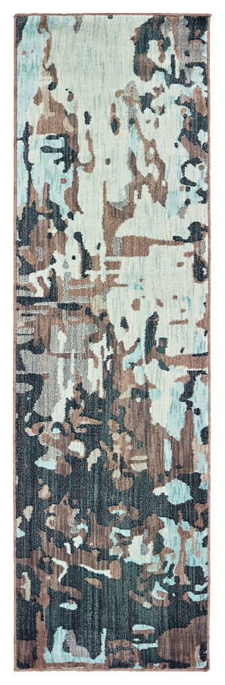 Oriental Weavers Sedona Collection Grey/ Blue Abstract Indoor Area Rug 5'3"X7'6"