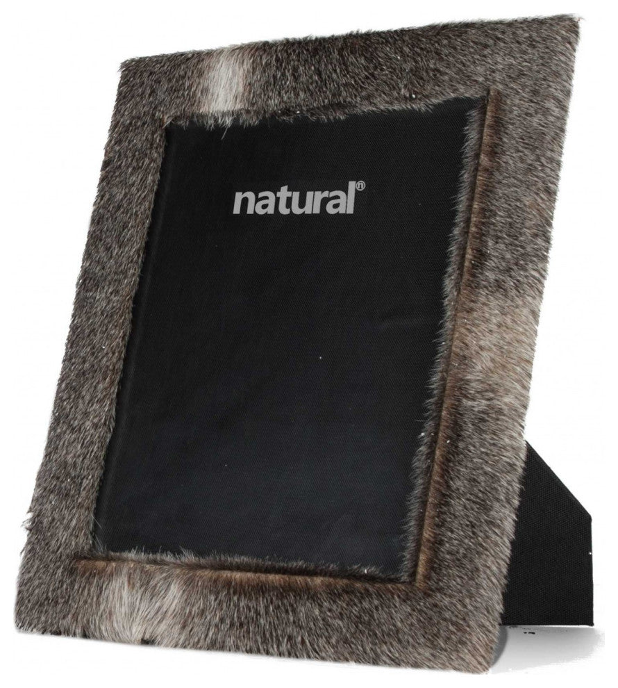 HomeRoots 11" x 13" Grey, Cowhide 8" x 10" Picture Frame