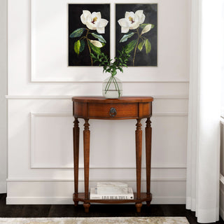 Ashby Painted Console Table, Winter Forest, Cherry Brown