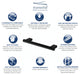 Transolid Maddox 16-inch Grab Bar, Black