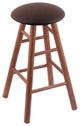 Holland Bar Stool, Oak Round Cushion Counter Stool, Smooth Legs