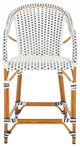 Safavieh California Counter Stool W Arm, White / Navy