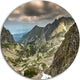 Tatra Mountains From Hiking Trail, Landscape Disc Metal Wall Art, 11"