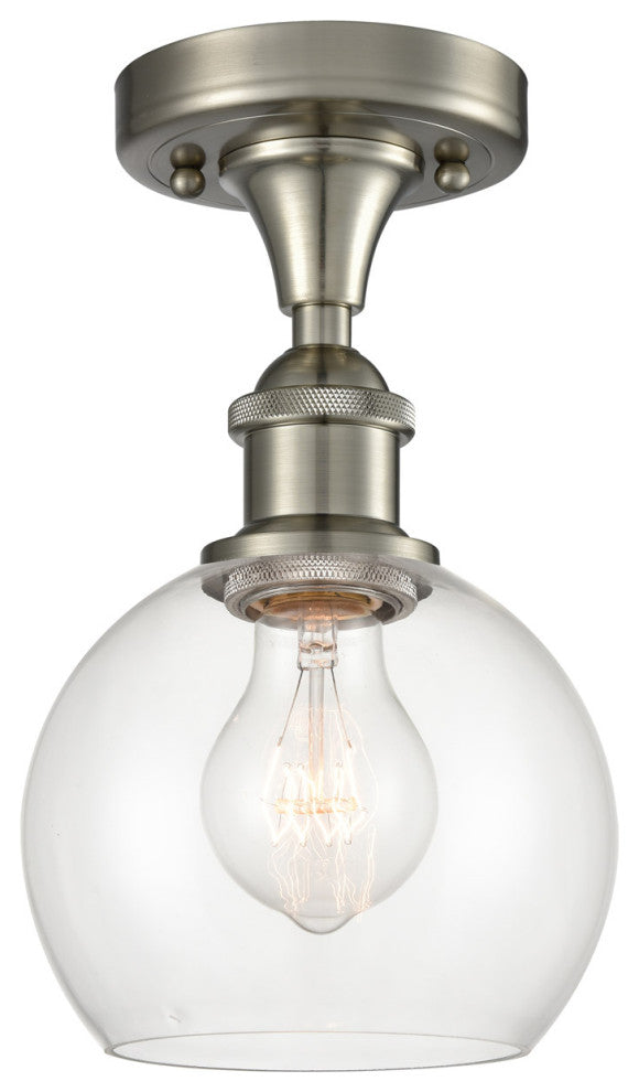 Innovations 516-1C-SN-G122-6-LED 1 Light Semi-Flush Mount, Brushed Satin Nickel