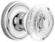 Classic Rosette Double Dummy Crystal Egg and Dart Knob, Bright Chrome, CLACED