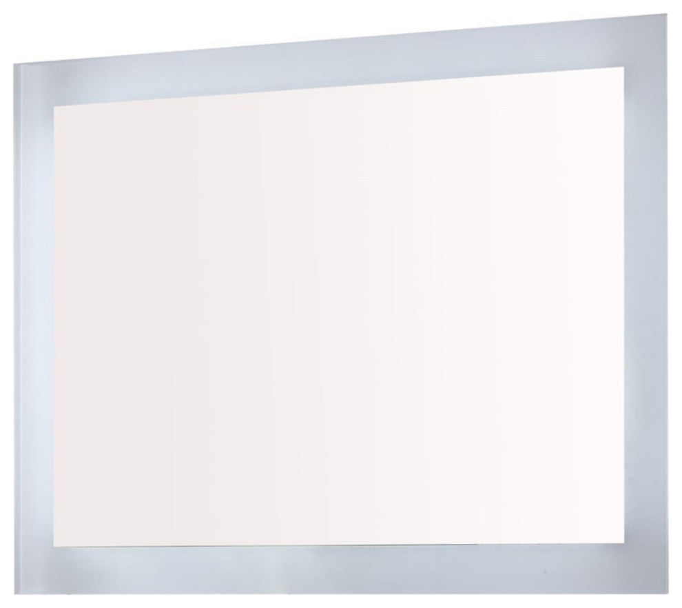 36" Rectangular Led Bordered Illuminated Mirror With Bluetooth Speakers