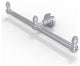 Dottingham 2 Arm Guest Towel Holder, Satin Chrome