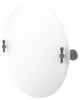 Frameless Round Beveled Edge Tilt Mirror, Matte Gray