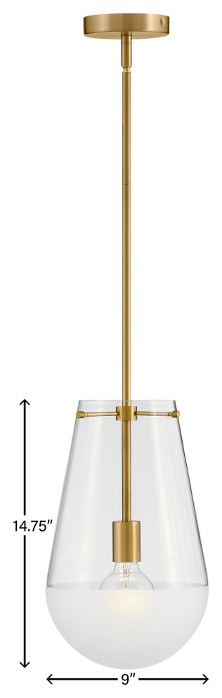Hinkley Beck Pendant Light, Lacquered Brass
