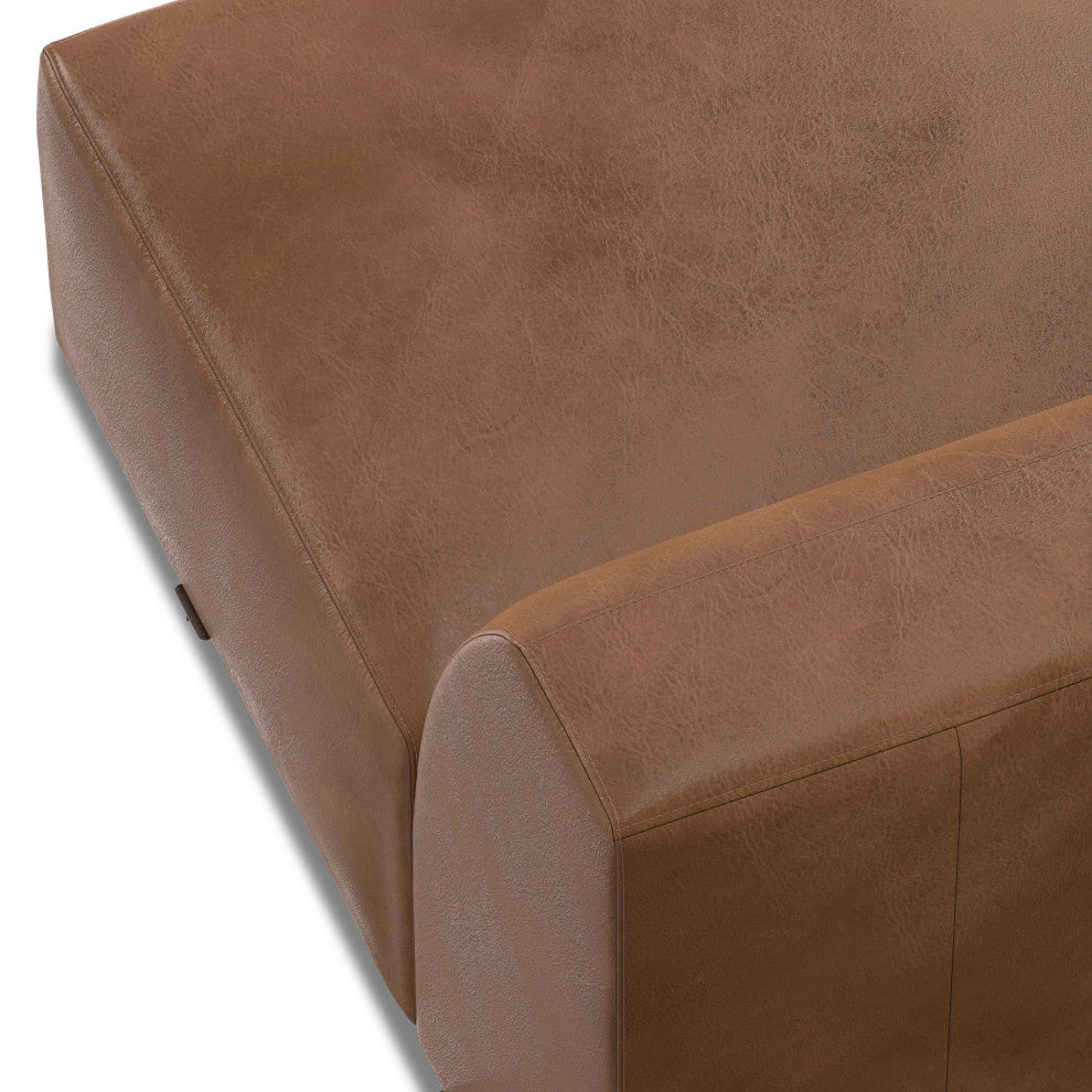 Rex Center Armless Sofa Module in Genuine Leather