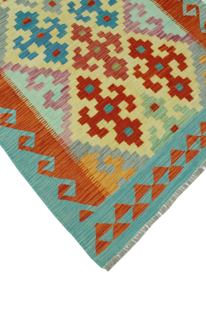 Sangat Kilim Shirley Rust/Blue Rug, 3'11x5'11