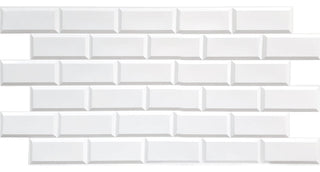 White Bricks 3D Wall Panels, Set of 10, Covers 50 Sq Ft