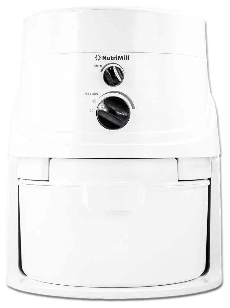 NutriMill White Adjustable Classic Grain Mill