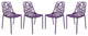 LeisureMod DC23PU4 Modern Devon Aluminum Chair, Set of 4