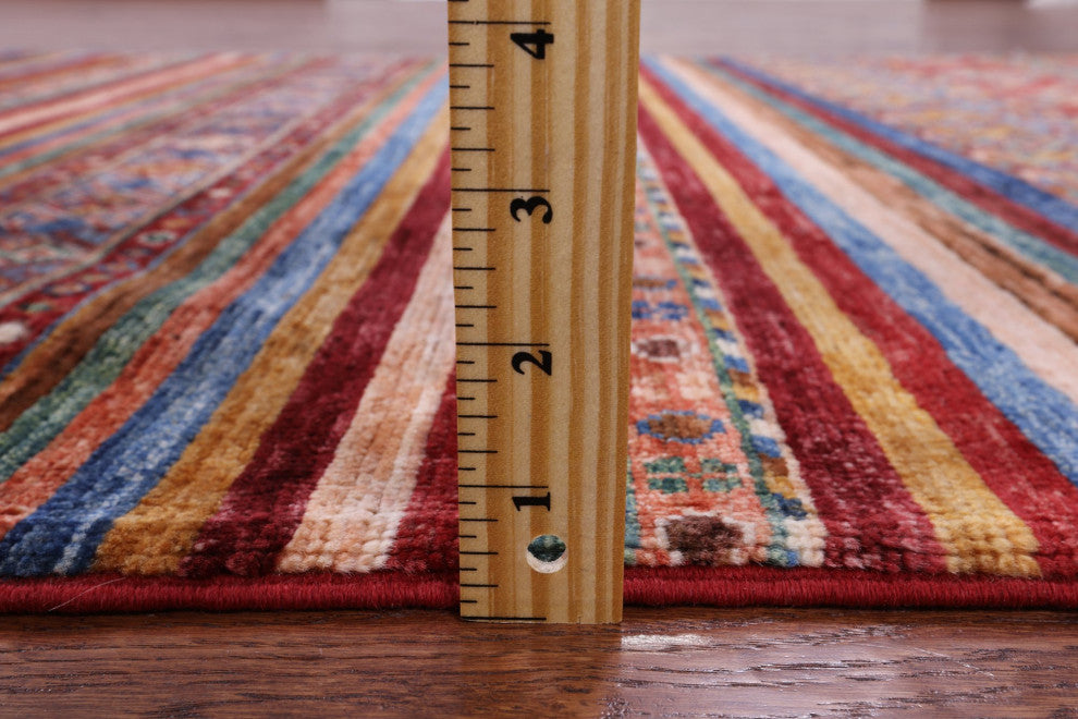 3' 11" X 6' 0" Hand-Knotted Super Kazak Khorjin Wool Rug Q5364